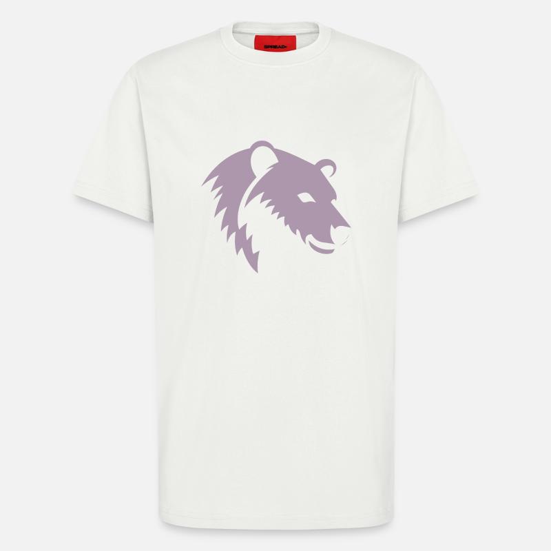 Bär Silhouette eines Eisbärkopfes - T-Shirt - made by SPREAD - OFF WHITE
