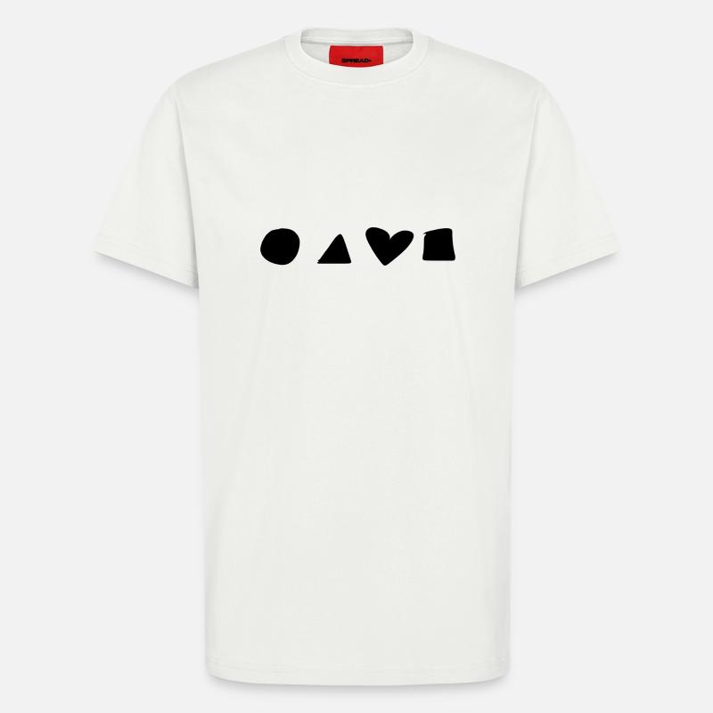 shape, heart, circle, triangle, square - T-Shirt - made by SPREAD - OFF WHITE
