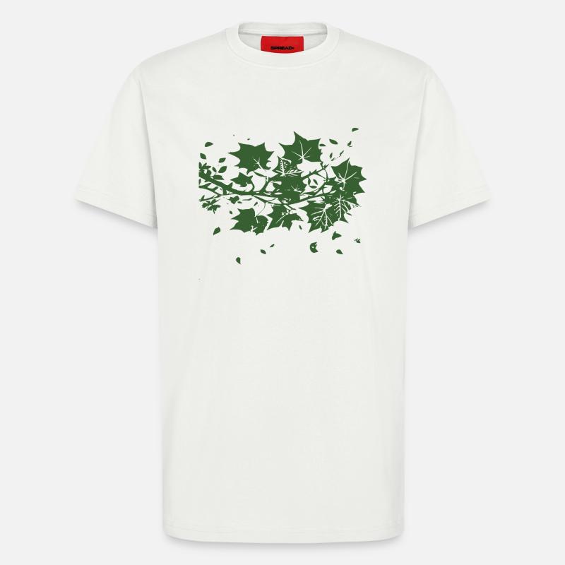 Efeu Silhouette Scherenschnitt - T-Shirt - made by SPREAD - OFF WHITE