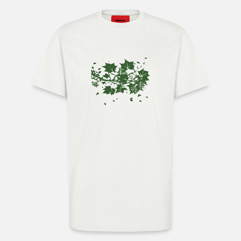 Efeu Silhouette Scherenschnitt - T-Shirt - made by SPREAD - OFF WHITE