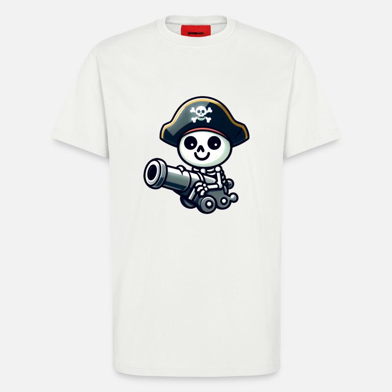 Piratenschädel - Skelett Schatz - T-Shirt - made by SPREAD - OFF WHITE