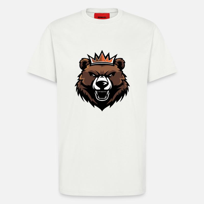 Bär Kopf Krone - T-Shirt - made by SPREAD - OFF WHITE