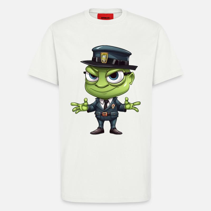Grasshopper Polizei - T-Shirt - made by SPREAD - OFF WHITE