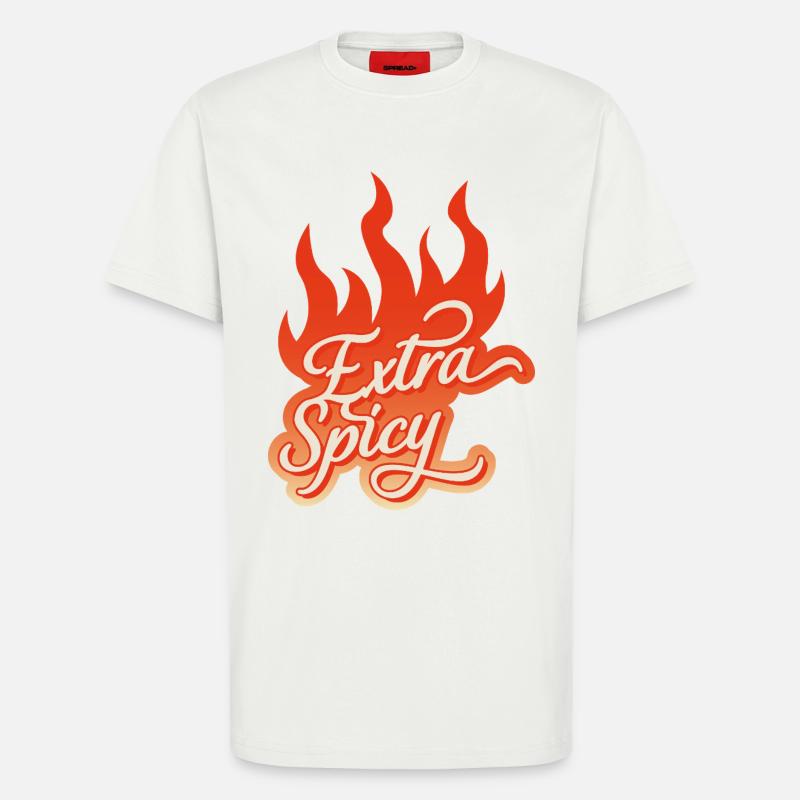Extra Spicy – Feurige Typografie - T-Shirt - made by SPREAD - OFF WHITE