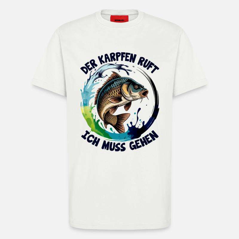 Karpfen ruft  - T-Shirt - made by SPREAD - OFF WHITE