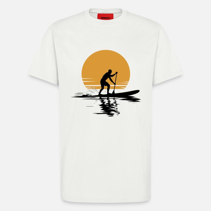 Vacances loisirs Stand Up Paddle - T-shirt bio décontracté fabriqué en UE - OFF WHITE