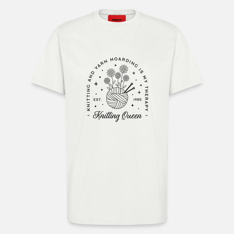 Stricker Humor Strickgarn - T-Shirt - made by SPREAD - OFF WHITE