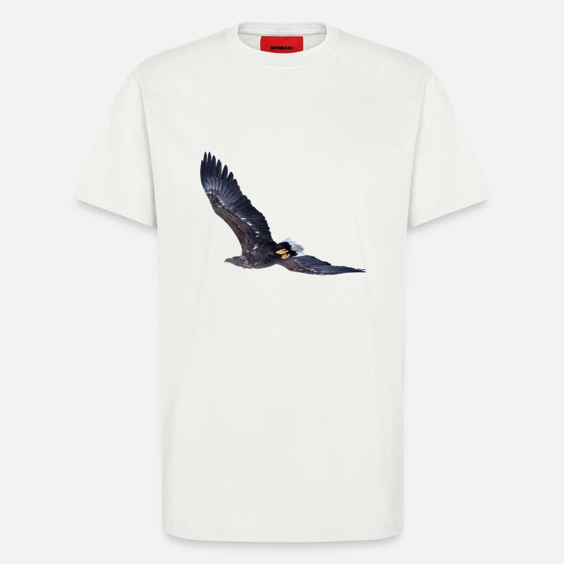 aigle de mer - T-shirt bio décontracté fabriqué en UE - OFF WHITE