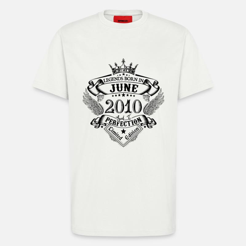 Geburtstag Juni 2010 Juni Jubiläum 2010 - T-Shirt - made by SPREAD - OFF WHITE