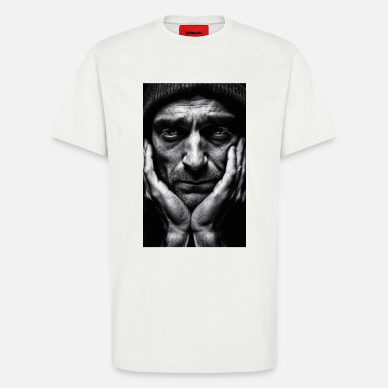 Penseur Guy - T-shirt bio décontracté fabriqué en UE - OFF WHITE