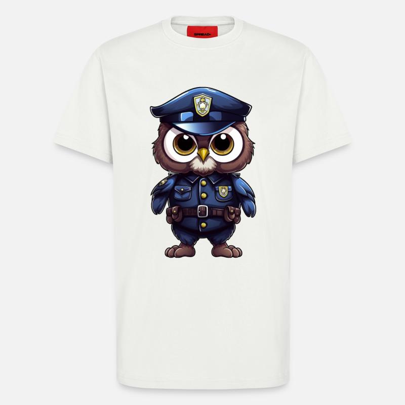 Polizei Eule - T-Shirt - made by SPREAD - OFF WHITE