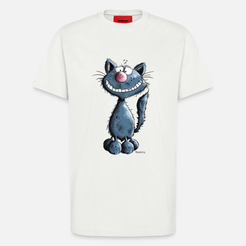Grinse Katze - T-Shirt - made by SPREAD - OFF WHITE