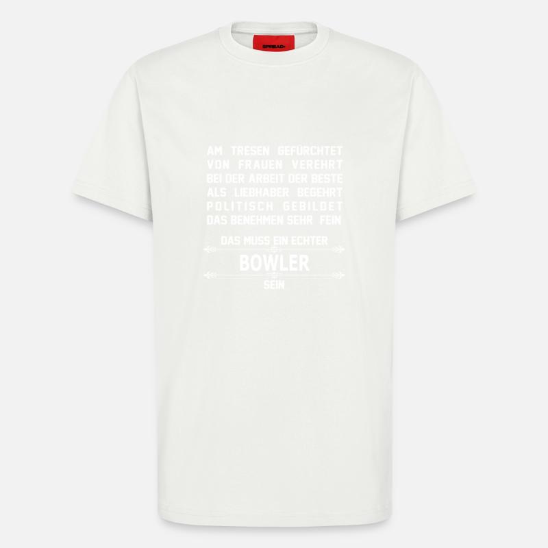 bowler - T-Shirt - made by SPREAD - OFF WHITE