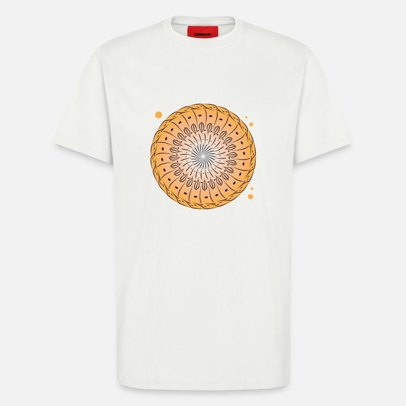 Rotating pattern circle - T-Shirt - made by SPREAD - OFF WHITE