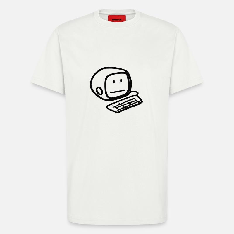 Computer Smiley (Black) - T-Shirt - made by SPREAD - OFF WHITE