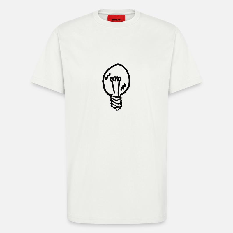 Light Bulb #IDEE (Black) - T-Shirt - made by SPREAD - OFF WHITE