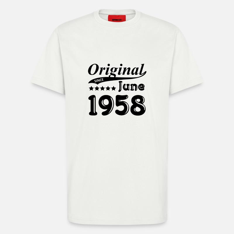 Juni 1958 Geschenk - T-Shirt - made by SPREAD - OFF WHITE