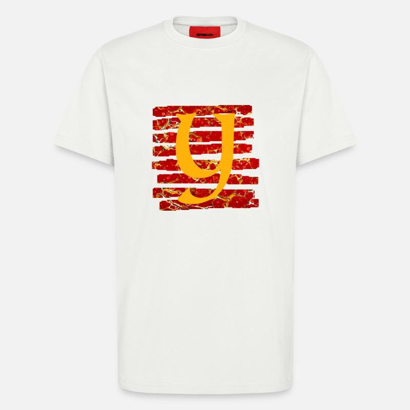 Bande E 232 Y - T-shirt bio décontracté fabriqué en UE - OFF WHITE