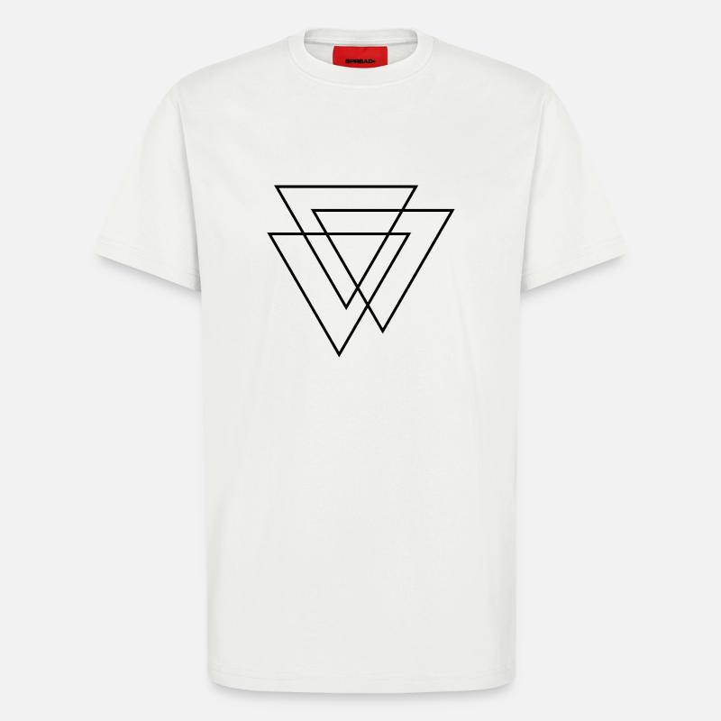 3D Triangles - Three Triangles - Three Triangles Design - T-Shirt - made by SPREAD - OFF WHITE