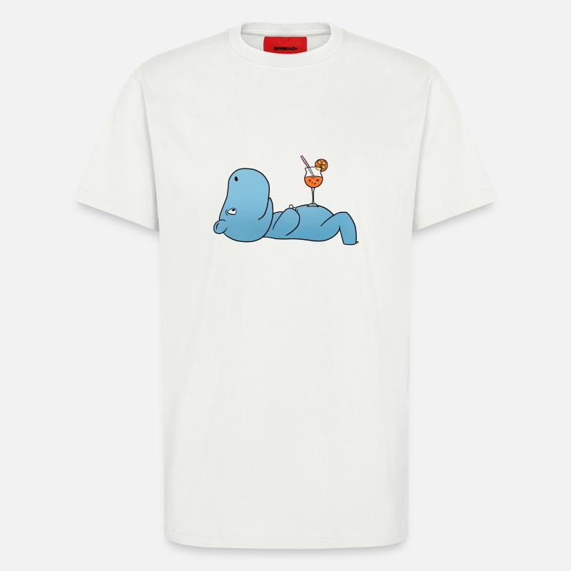 Nilpferd Cocktail - T-Shirt - made by SPREAD - OFF WHITE