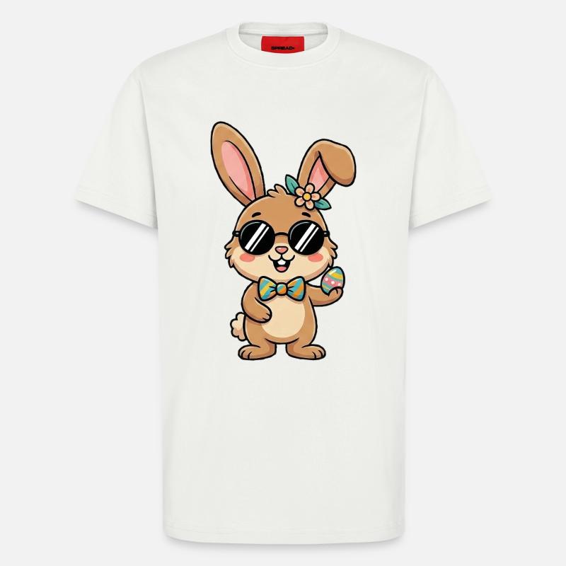 Easter Cool Easter Bunny Sunglasses - T-Shirt - made by SPREAD - OFF WHITE