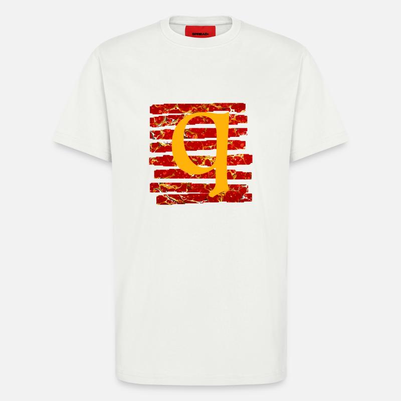 Bande E 232 Q - T-shirt bio décontracté fabriqué en UE - OFF WHITE