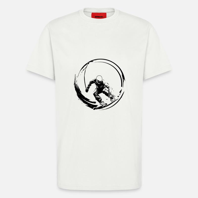 Skiing Skiing Man - T-Shirt - made by SPREAD - OFF WHITE