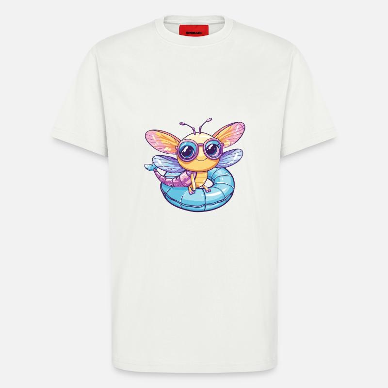 Libellule Bande Dessinée Cool - T-shirt bio décontracté fabriqué en UE - OFF WHITE