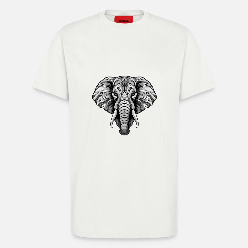 Elefant Kopf - T-Shirt - made by SPREAD - OFF WHITE