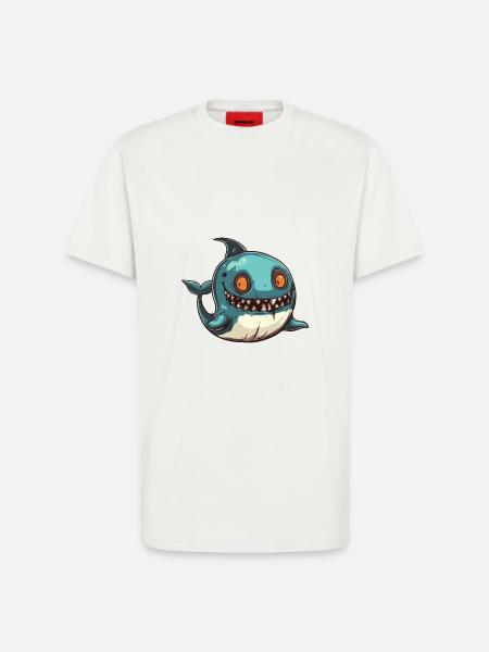 Whale Halloween Comic Funny - T-Shirt - made by SPREAD - OFF WHITE