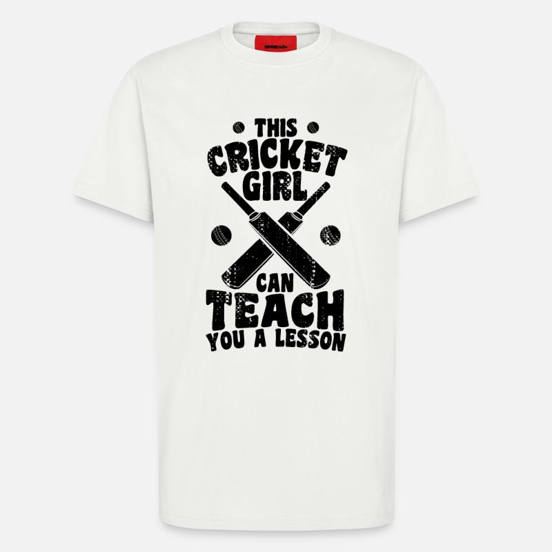 Cricket Mädchen erteilt dir eine Lektion - T-Shirt - made by SPREAD - OFF WHITE