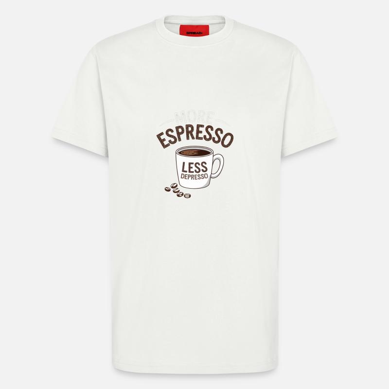Espresso, Coffee, Kaffee, Latte, Geschenkidee - T-Shirt - made by SPREAD - OFF WHITE