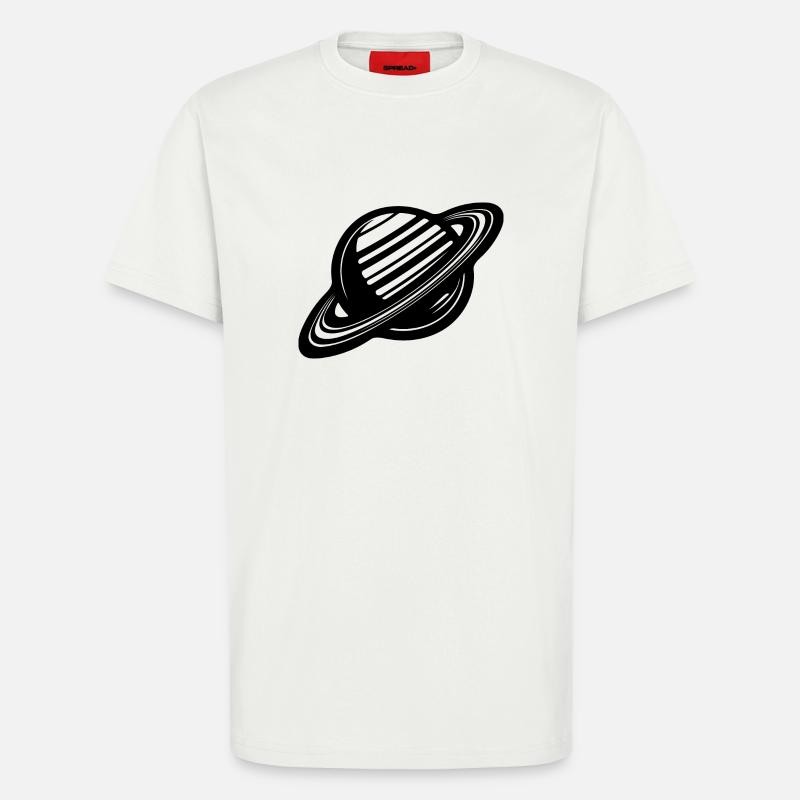 Ringplanet mit Ringssystem im Sonnensystem - T-Shirt - made by SPREAD - OFF WHITE