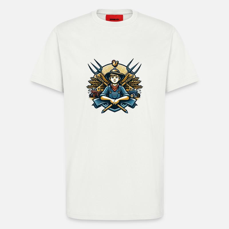 Junge vom Dorf Logo - T-Shirt - made by SPREAD - OFF WHITE