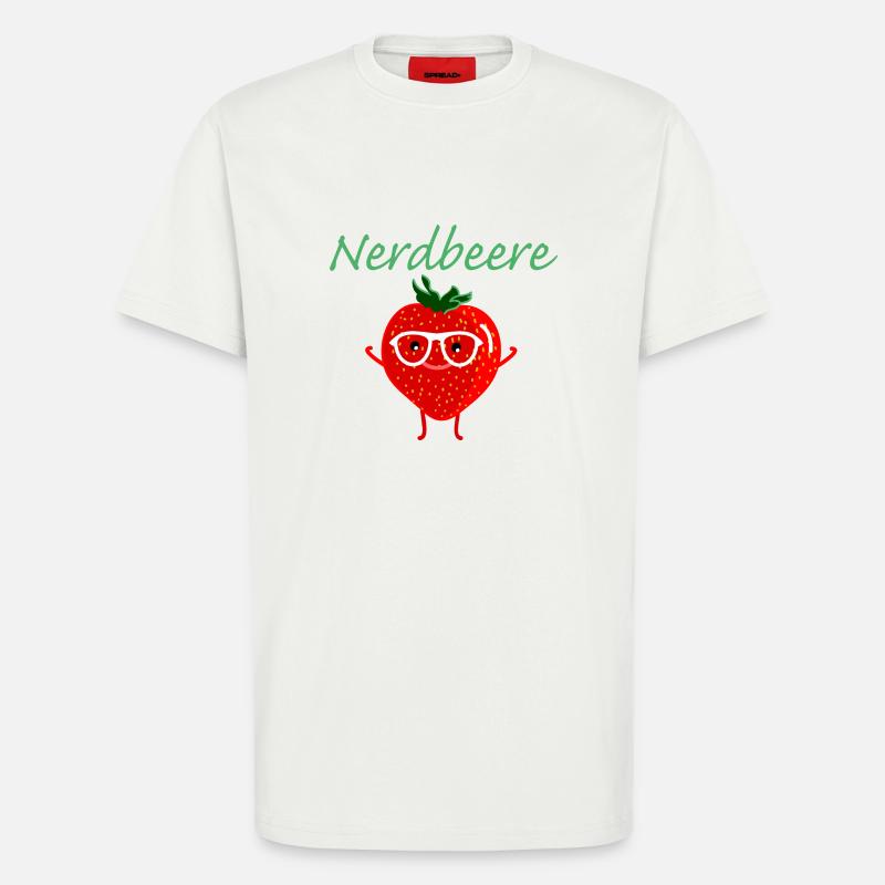 Erdbeere als Nerd - T-Shirt - made by SPREAD - OFF WHITE
