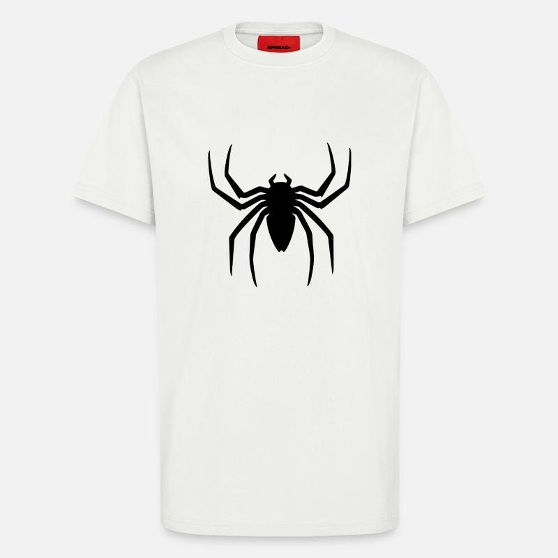 Schwarze Spinne Halloween Geschenkidee - T-Shirt - made by SPREAD - OFF WHITE