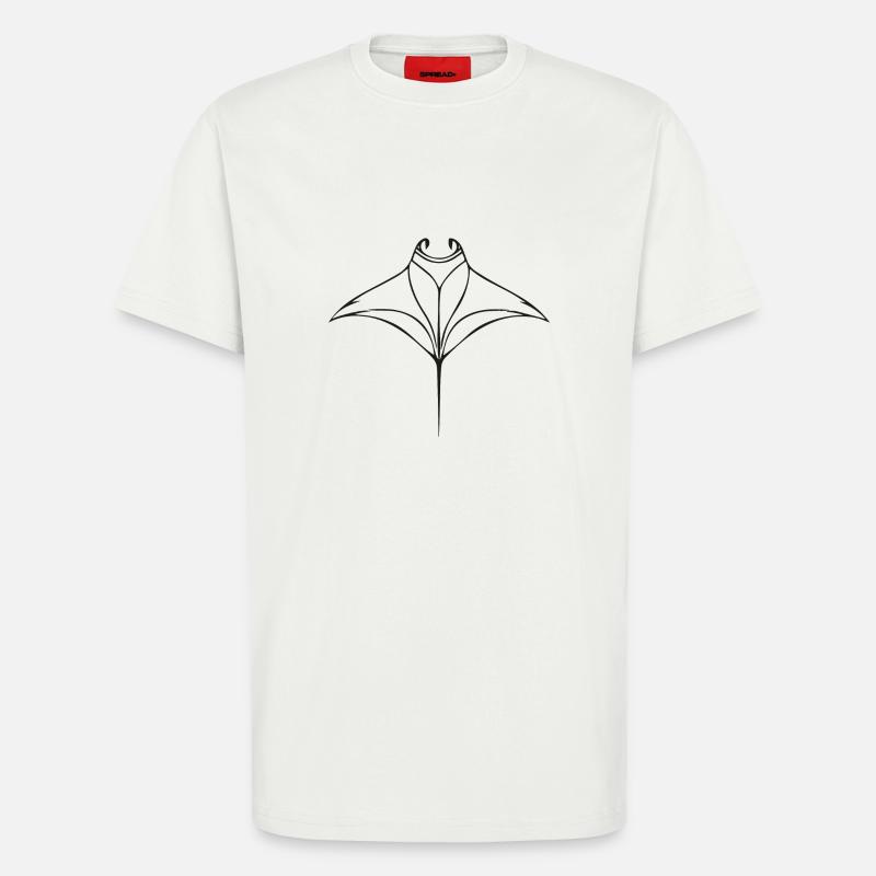 Mantarochen im eleganten Flug - T-Shirt - made by SPREAD - OFF WHITE