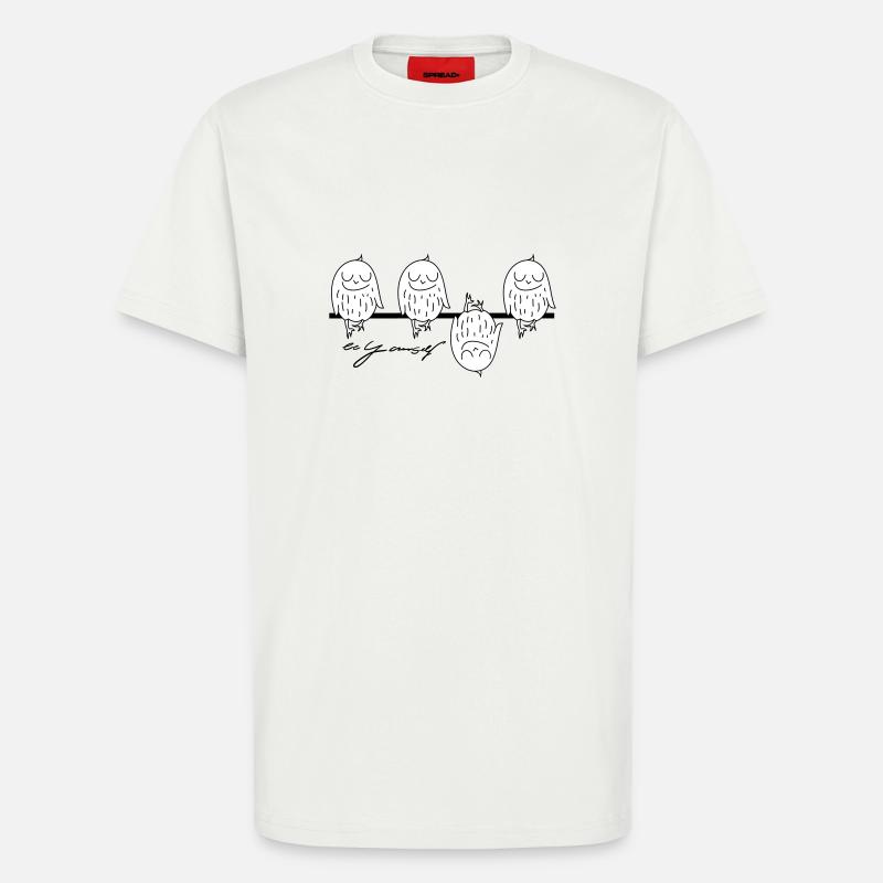 vier Vögel - T-Shirt - made by SPREAD - OFF WHITE