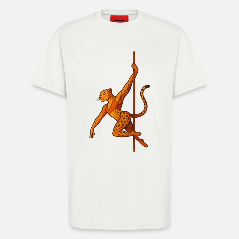 Pole Dance Leopardin Poledancerin Geschenk - T-Shirt - made by SPREAD - OFF WHITE