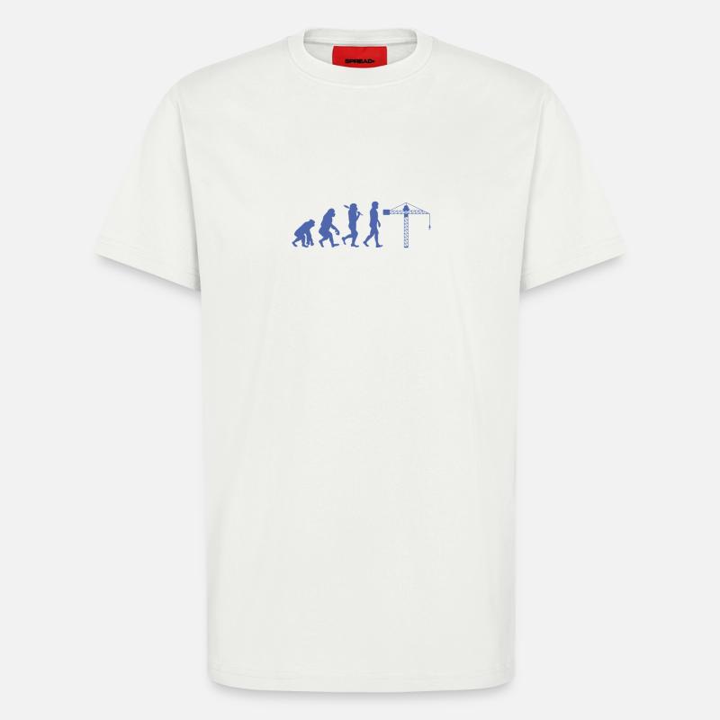 Crane operator Evolution - T-Shirt - made by SPREAD - OFF WHITE