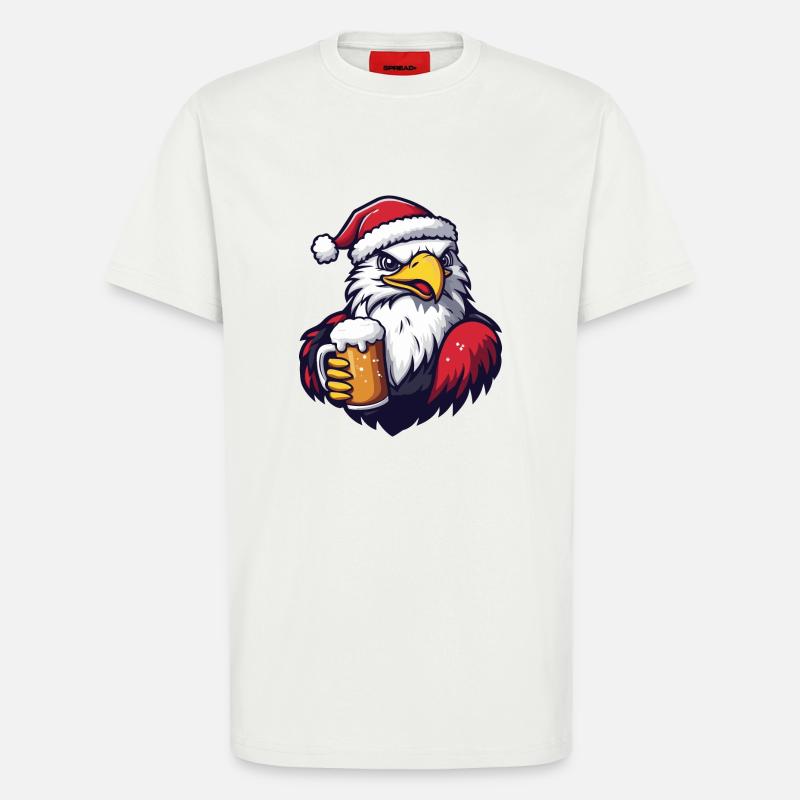 Bière de Noël Eagle - T-shirt bio décontracté fabriqué en UE - OFF WHITE