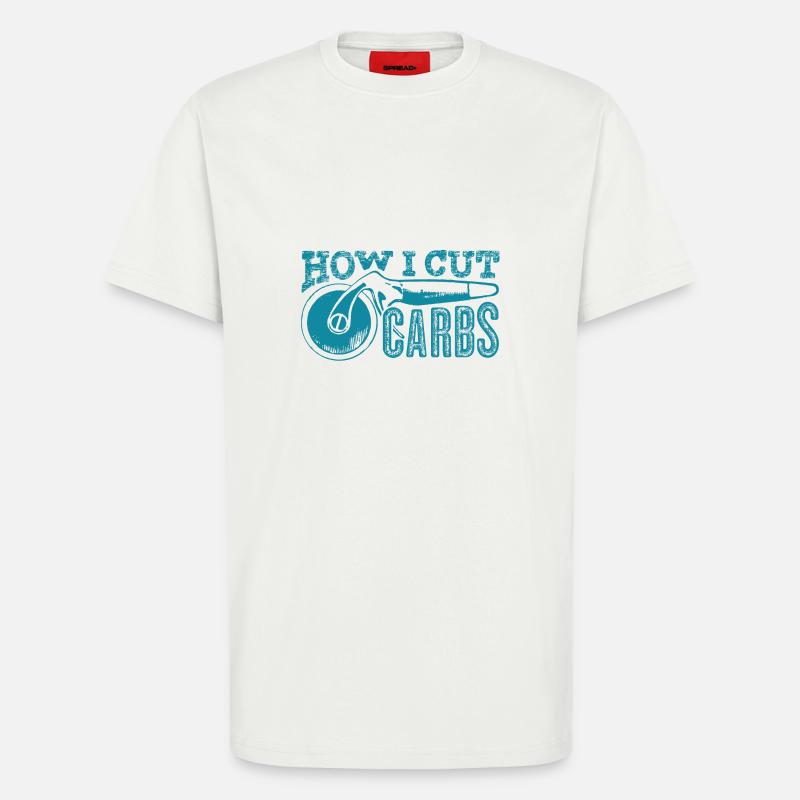 Kohlenhydrate loswerden - mit Pizza! - T-Shirt - made by SPREAD - OFF WHITE