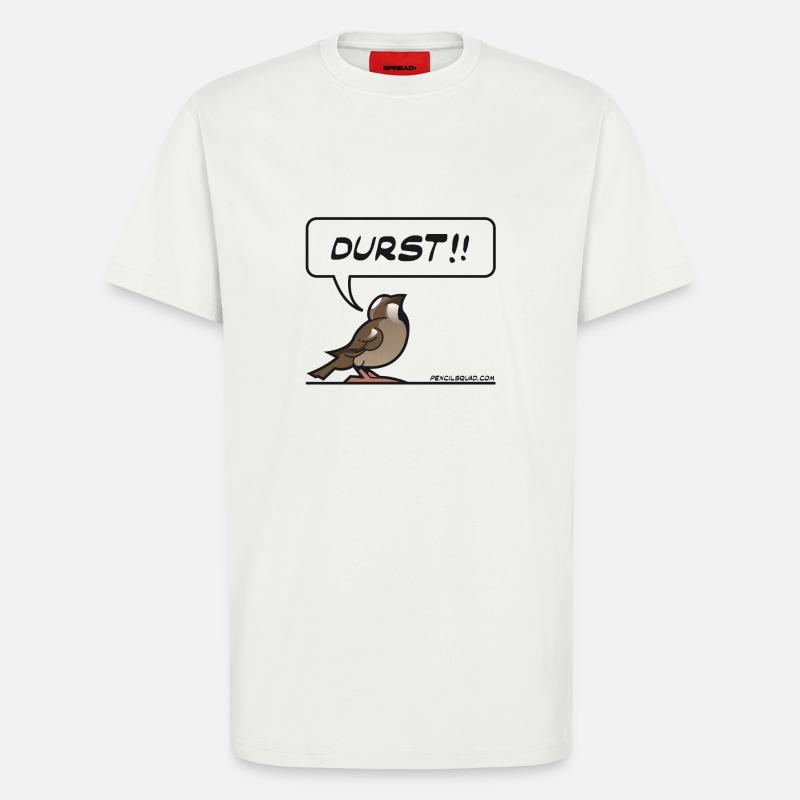 Durstiger Spatz - T-Shirt - made by SPREAD - OFF WHITE