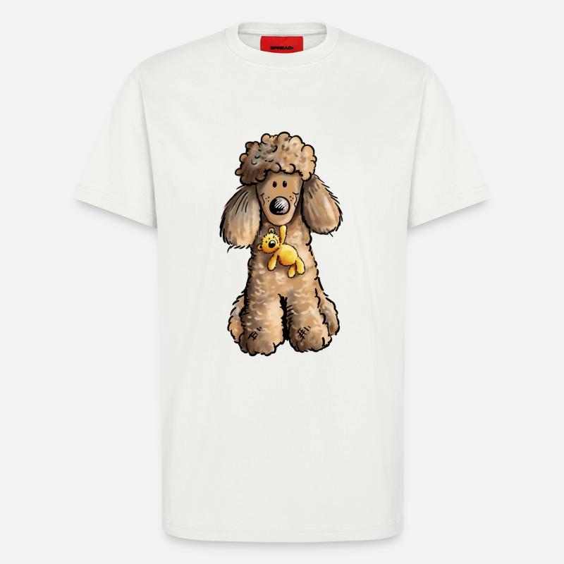 Pudel mit Teddy - T-Shirt - made by SPREAD - OFF WHITE