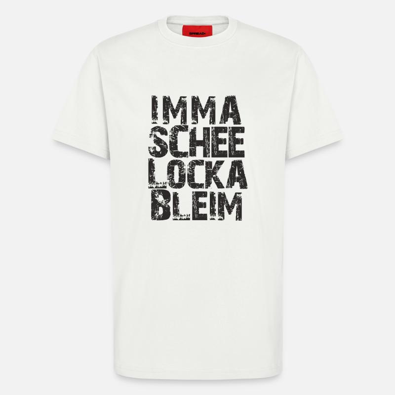 imma schee locka bleim - T-Shirt - made by SPREAD - OFF WHITE