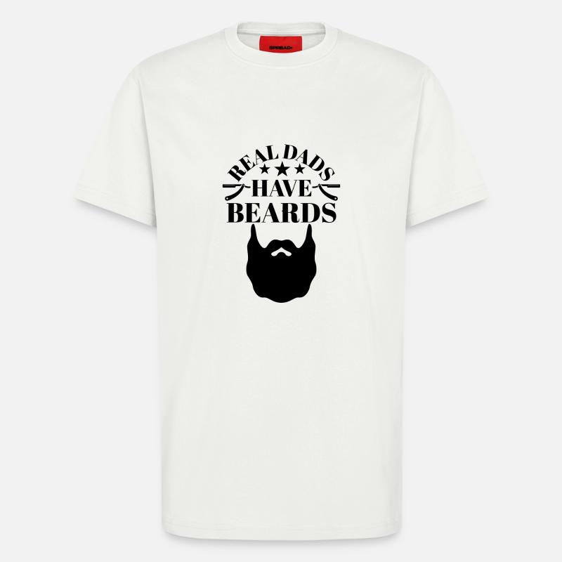 Real Dads have Beards - T-Shirt - made by SPREAD - OFF WHITE