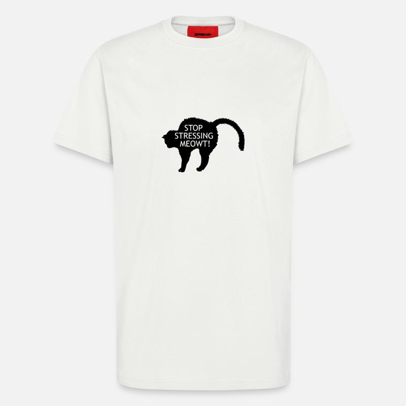 Gestresste Katze - Katzendesign Geschenkidee - T-Shirt - made by SPREAD - OFF WHITE