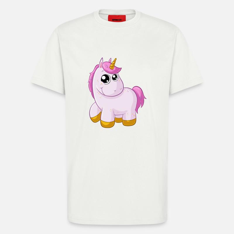 Pinkes Comic Einhorn - T-Shirt - made by SPREAD - OFF WHITE