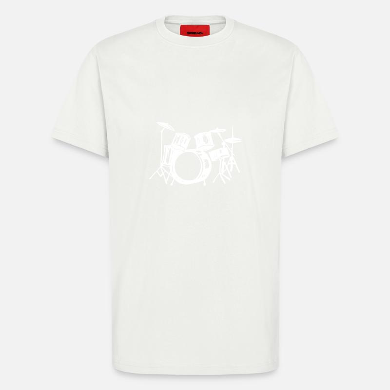 Schlagzeug - T-Shirt - made by SPREAD - OFF WHITE
