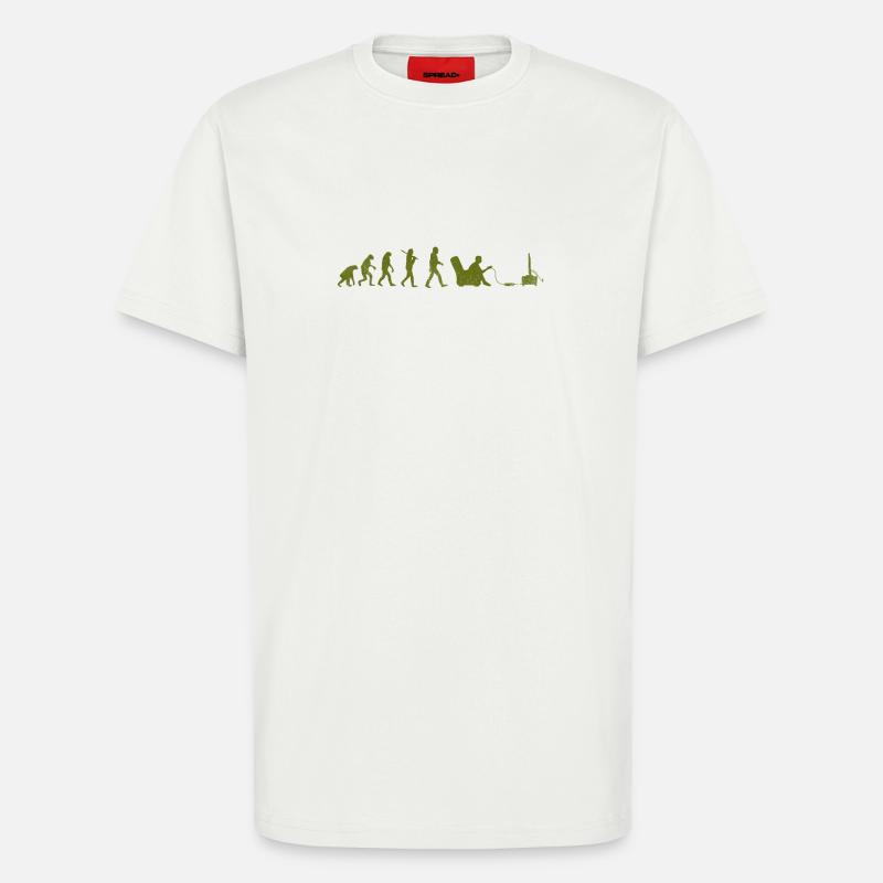 Evolution du joueur - T-shirt bio décontracté fabriqué en UE - OFF WHITE